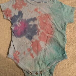 Rabbit Skins- size- 24 months- Baby blue tie dye Onsie